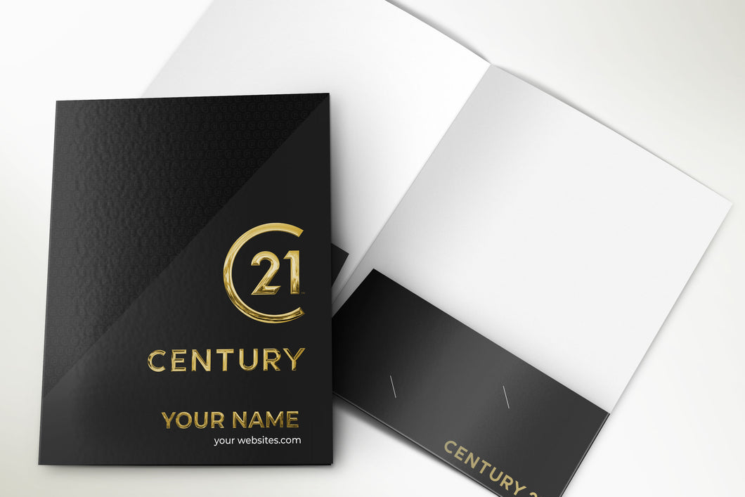 Century 21 Custom Luxury Presentation Folder Printing With Embossed Foil - 002