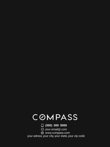 Compass Custom Luxury Presentation Folder Printing With Embossed Foil - 010