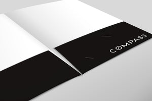 Compass Custom Luxury Presentation Folder Printing With Embossed Foil - 005