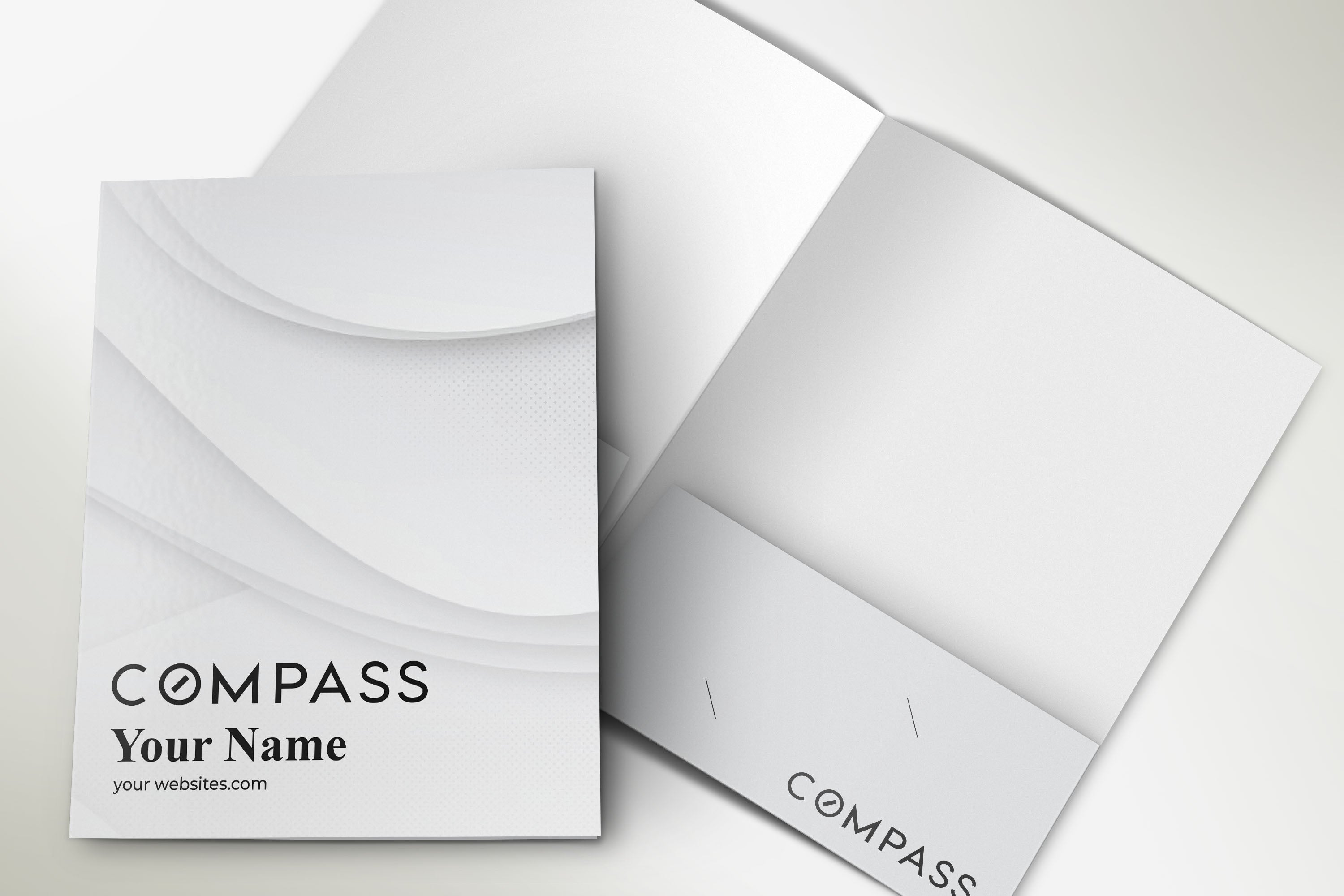 Compass Custom Presentation Folder Printing with Soft touch laminating - 002