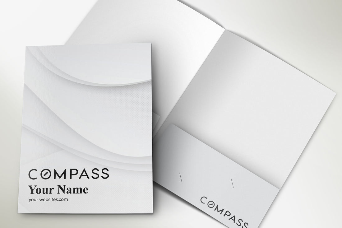 Compass Custom Presentation Folder Printing with Soft touch laminating - 002