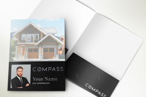 Compass Custom Luxury Presentation Folder Printing With Embossed Foil - 005