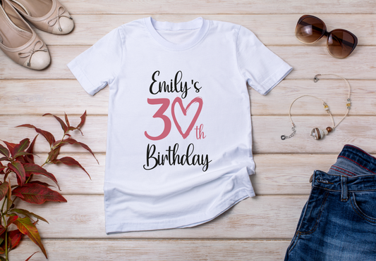 Personalized 30th Birthday T-Shirt | 30th Birthday Gift
