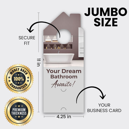 Bathroom Remodel Services Door Hanger