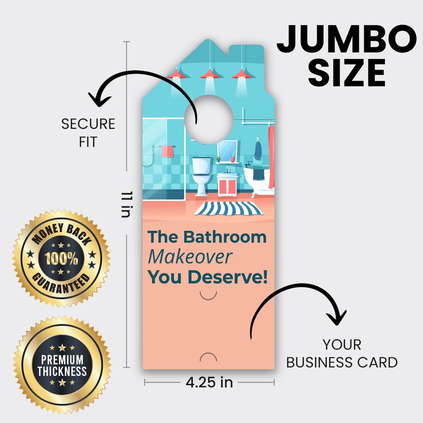 Bathroom Remodel Services Door Hanger