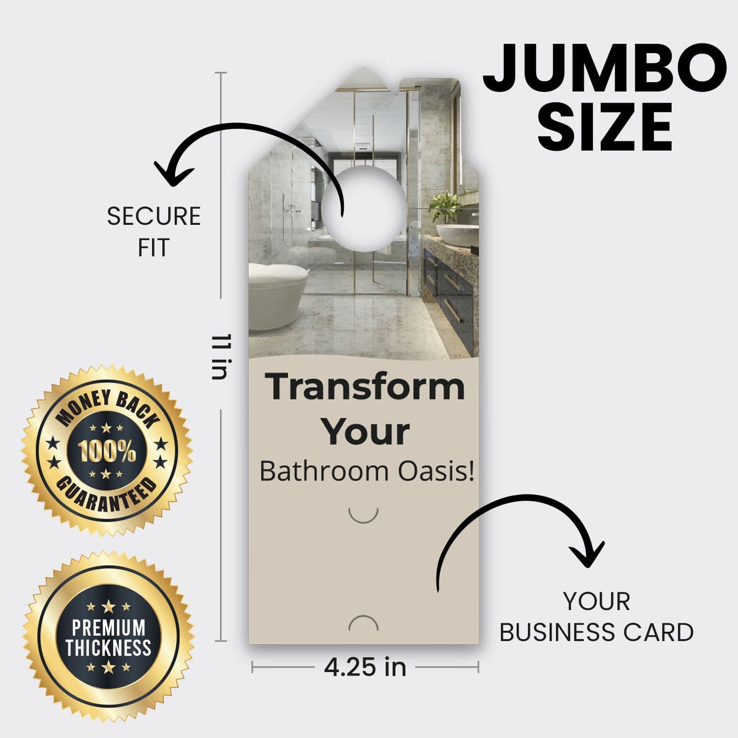 Bathroom Remodel Services Door Hanger