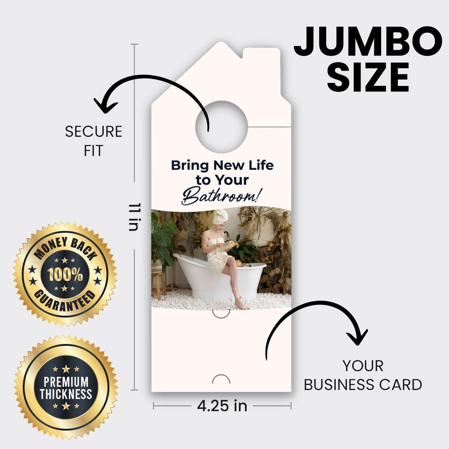 Bathroom Remodel Services Door Hanger