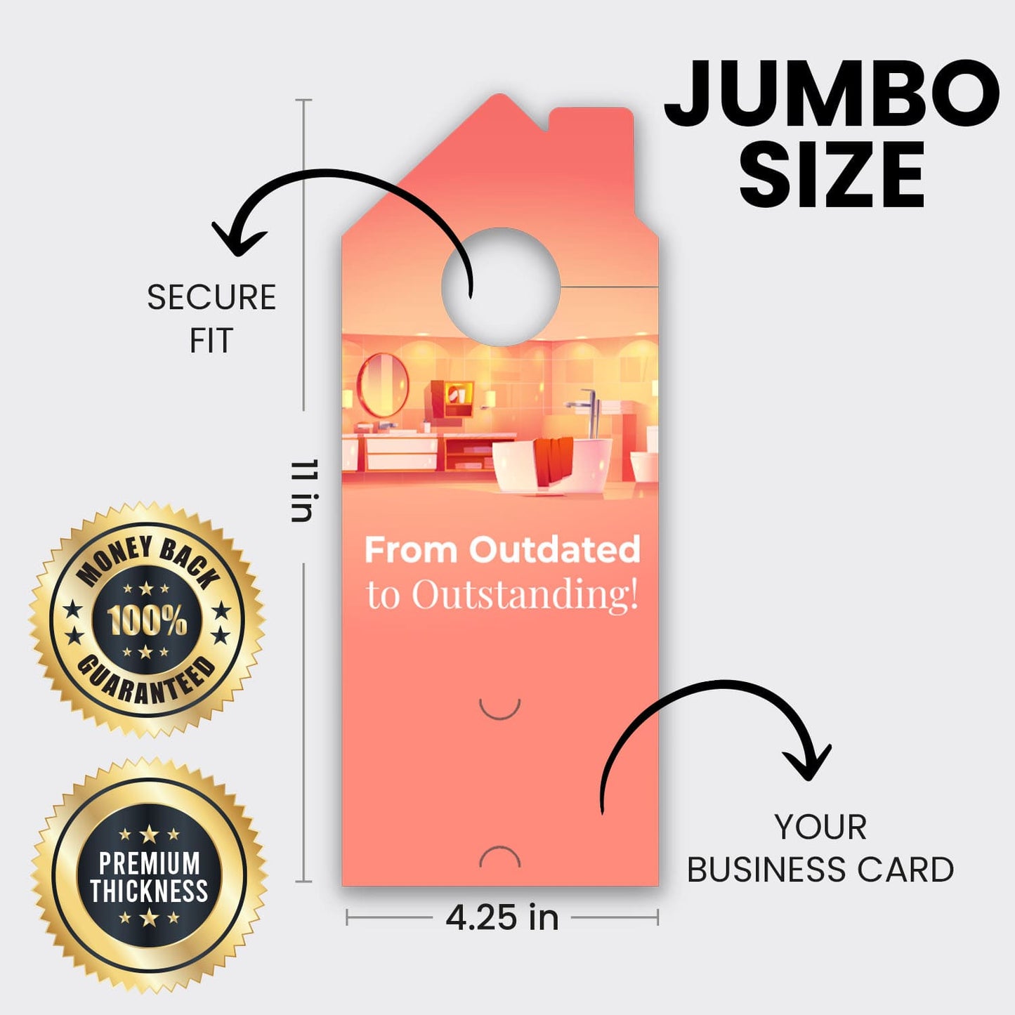 Bathroom Remodel Services Door Hanger