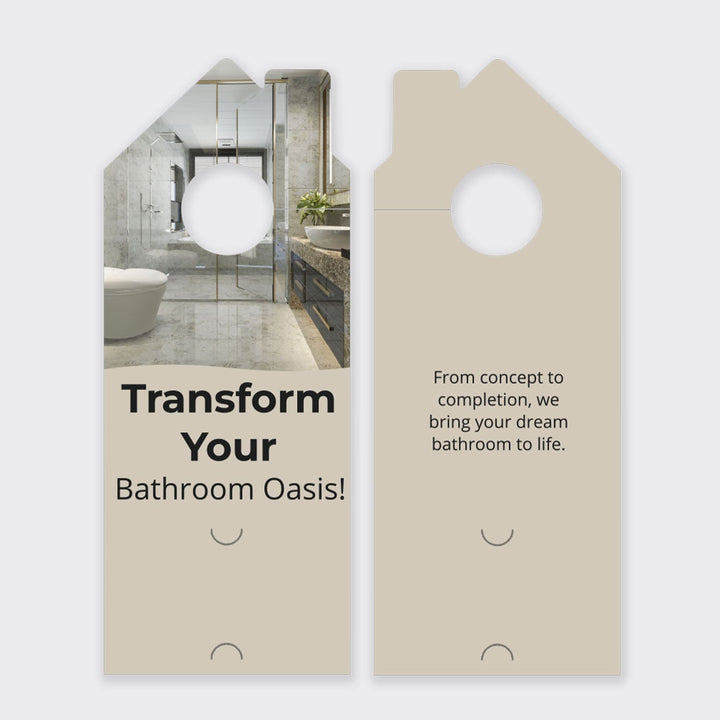 Bathroom Remodel Services Door Hanger