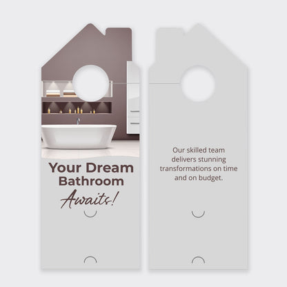 Bathroom Remodel Services Door Hanger
