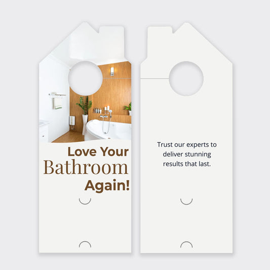 Bathroom Remodel Services Door Hanger