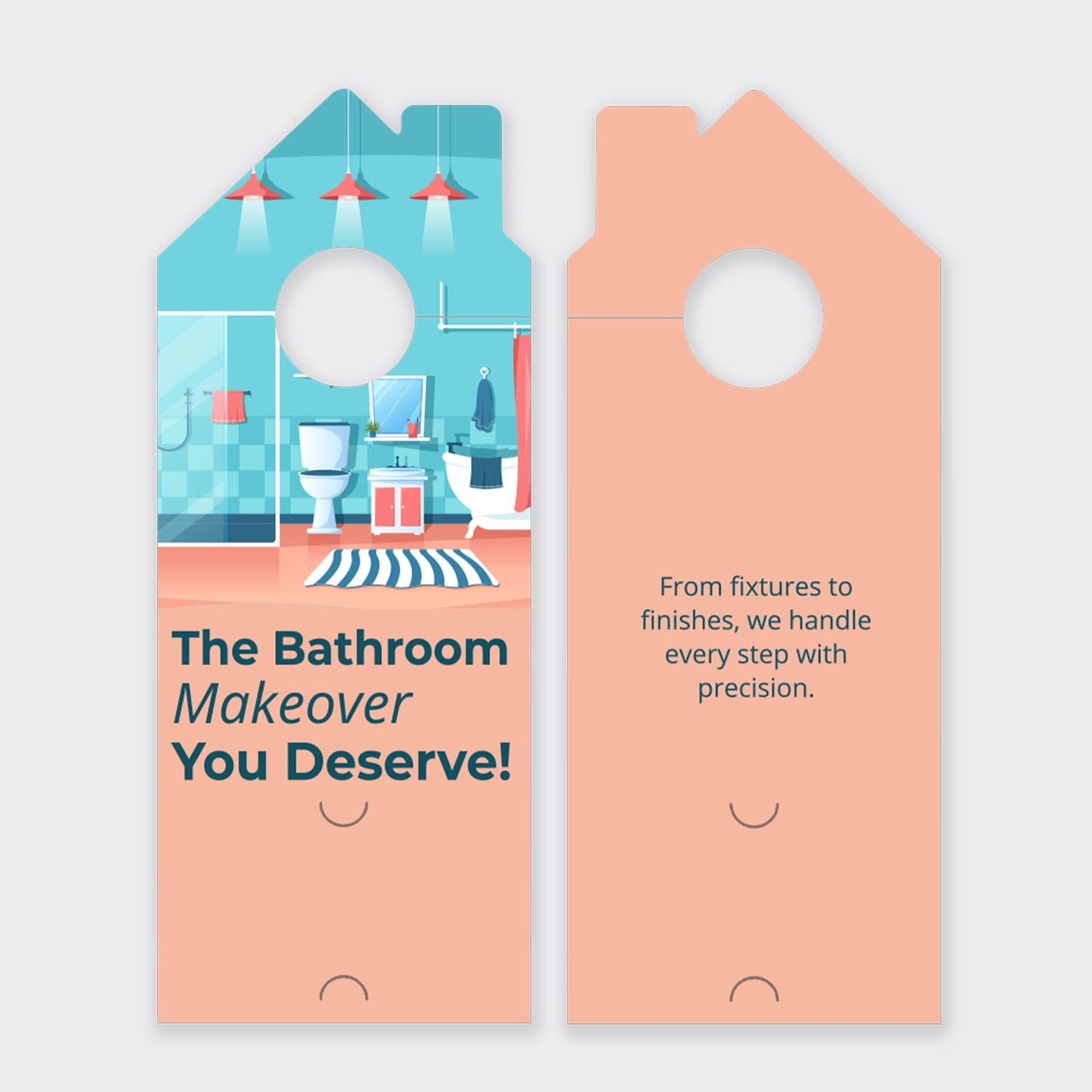 Bathroom Remodel Services Door Hanger