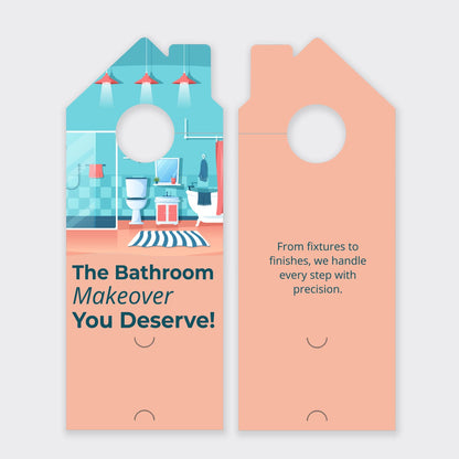 Bathroom Remodel Services Door Hanger