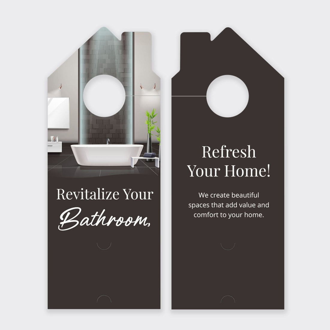 Bathroom Remodel Services Door Hanger