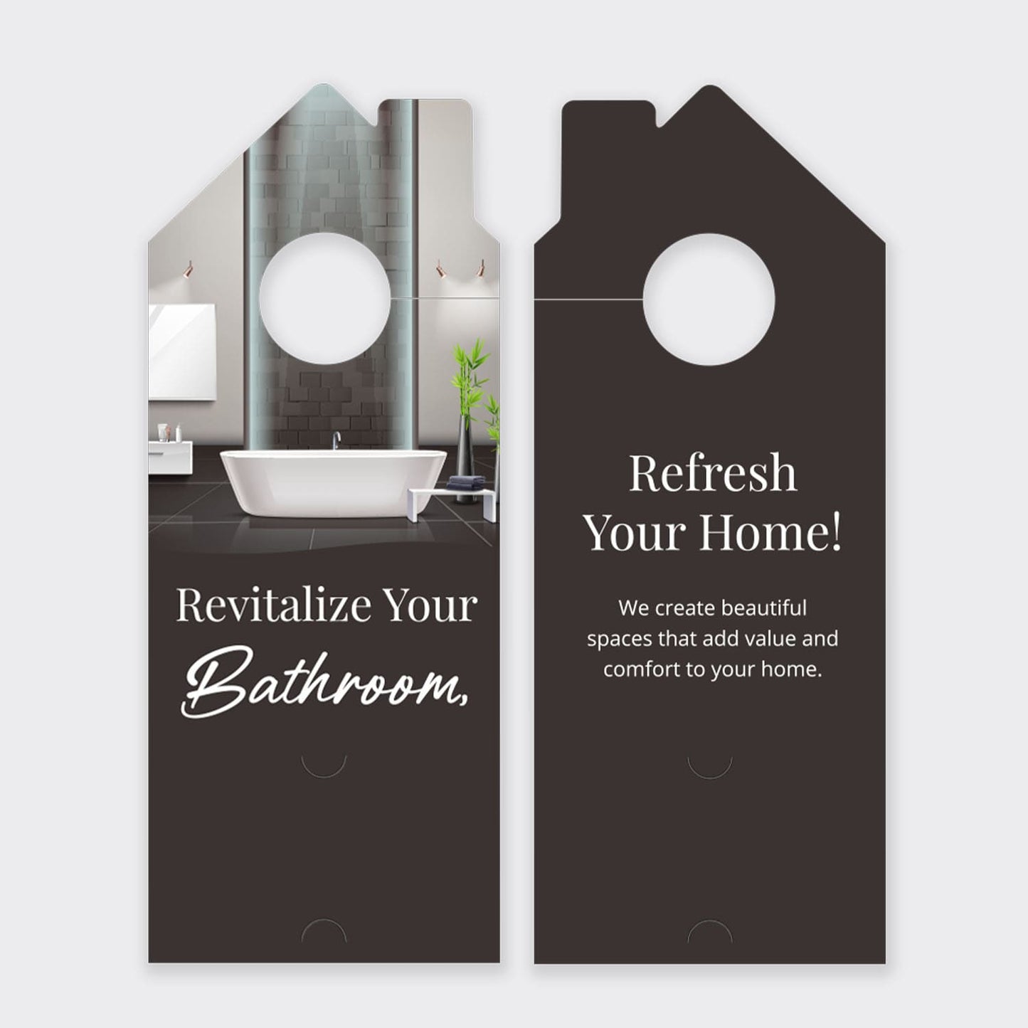 Bathroom Remodel Services Door Hanger