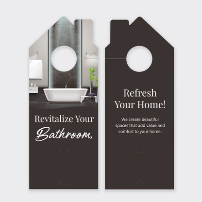 Bathroom Remodel Services Door Hanger