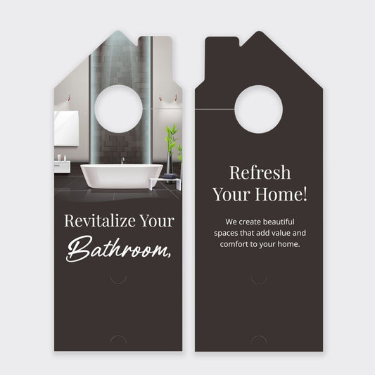 Bathroom Remodel Services Door Hanger