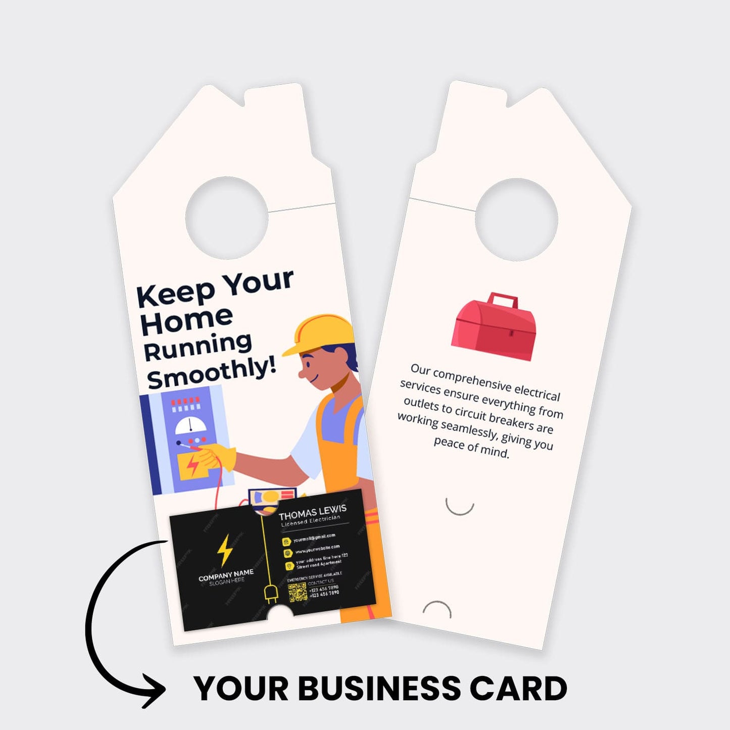 Electrician Services Door Hanger