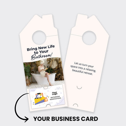 Bathroom Remodel Services Door Hanger