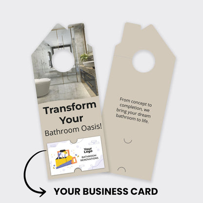 Bathroom Remodel Services Door Hanger