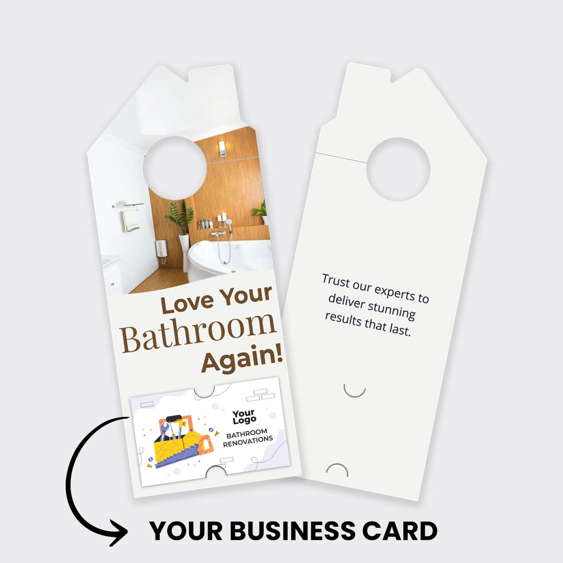 Bathroom Remodel Services Door Hanger