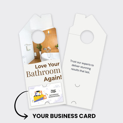 Bathroom Remodel Services Door Hanger