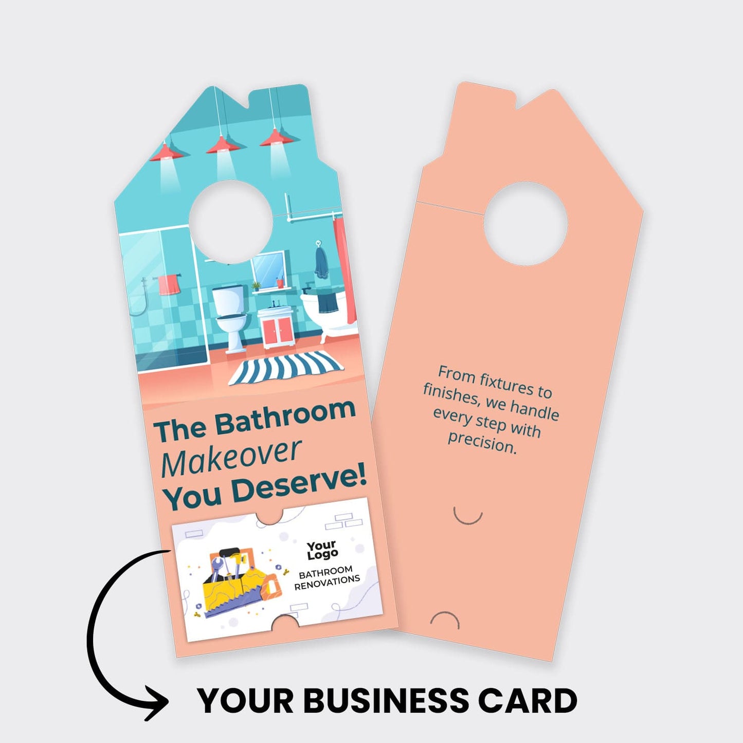 Bathroom Remodel Services Door Hanger