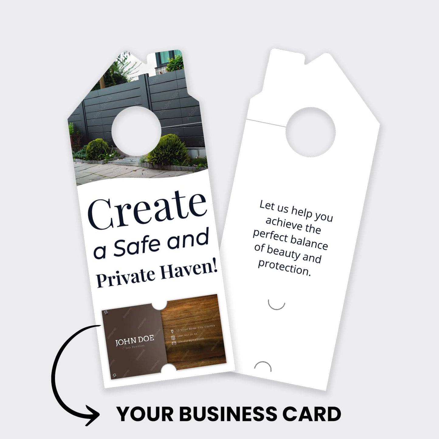 Fence Services Door Hanger