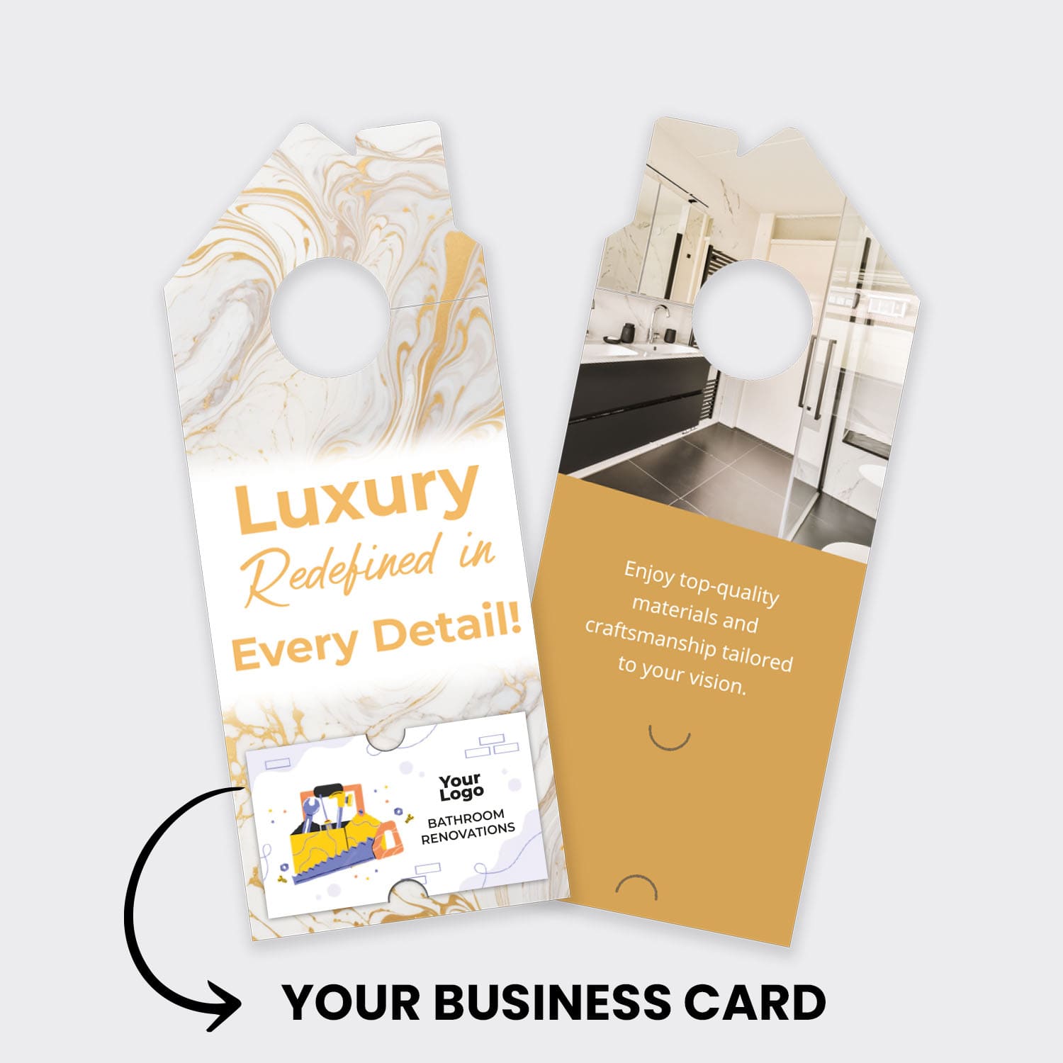 Bathroom Remodel Services Door Hanger