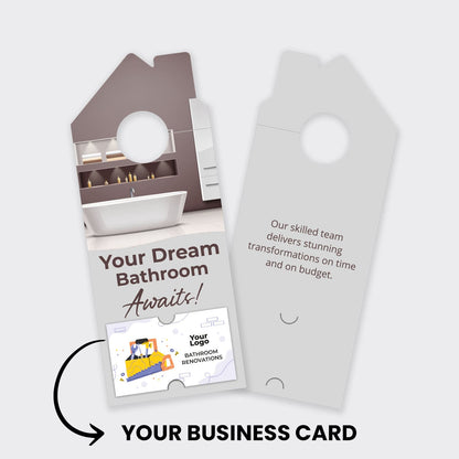 Bathroom Remodel Services Door Hanger