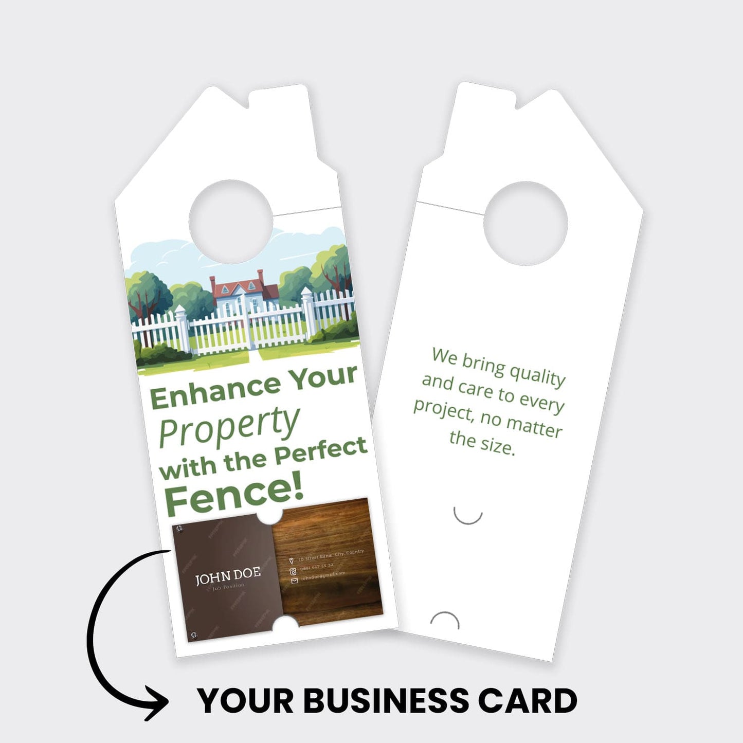 Fence Services Door Hanger