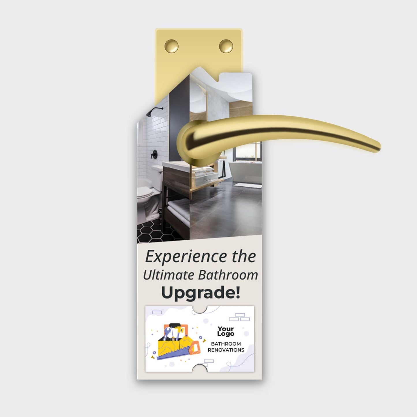 Bathroom Remodel Services Door Hanger