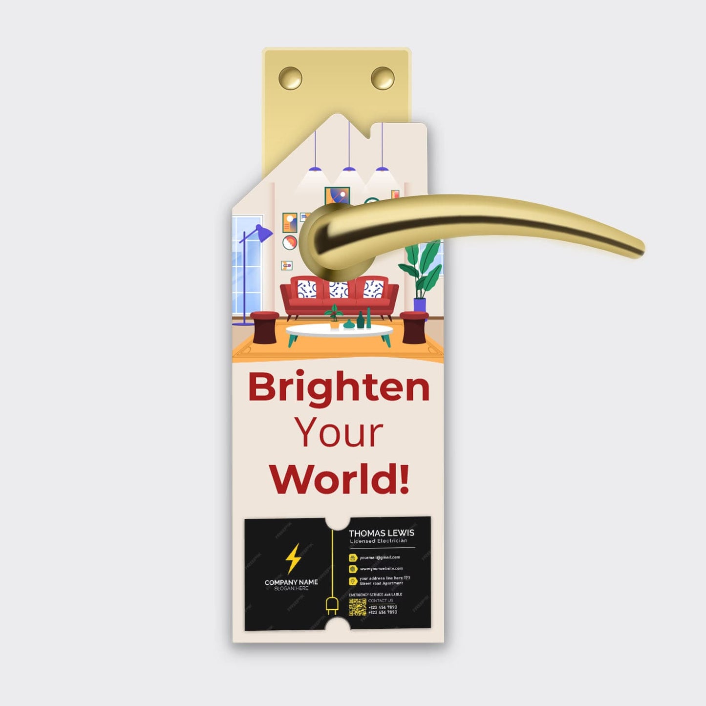 Electrician Services Door Hanger