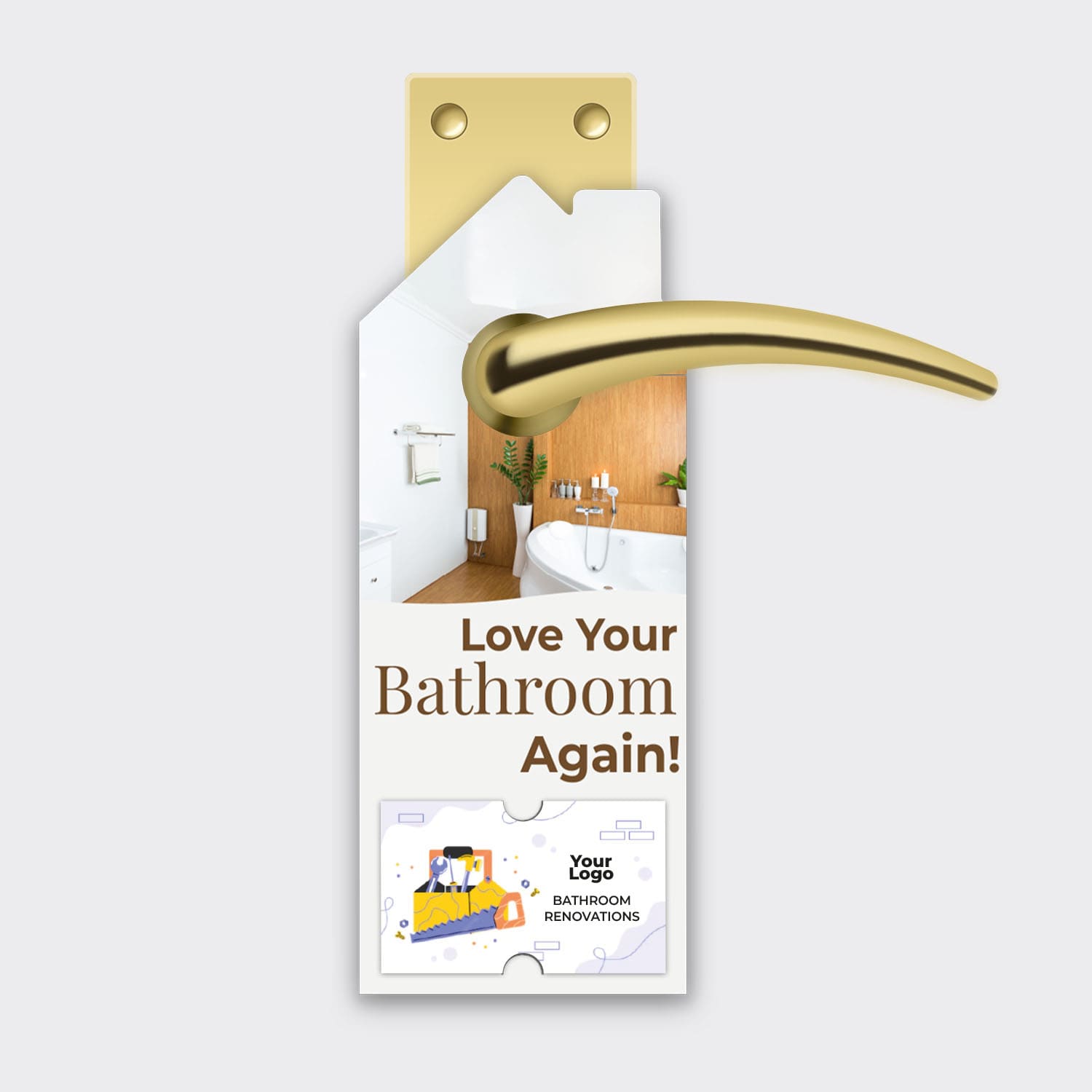 Bathroom Remodel Services Door Hanger