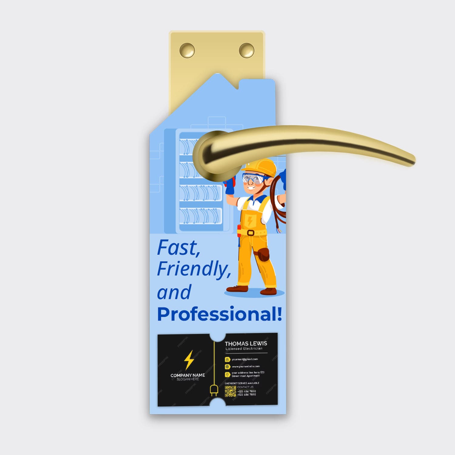 Electrician Services Door Hanger