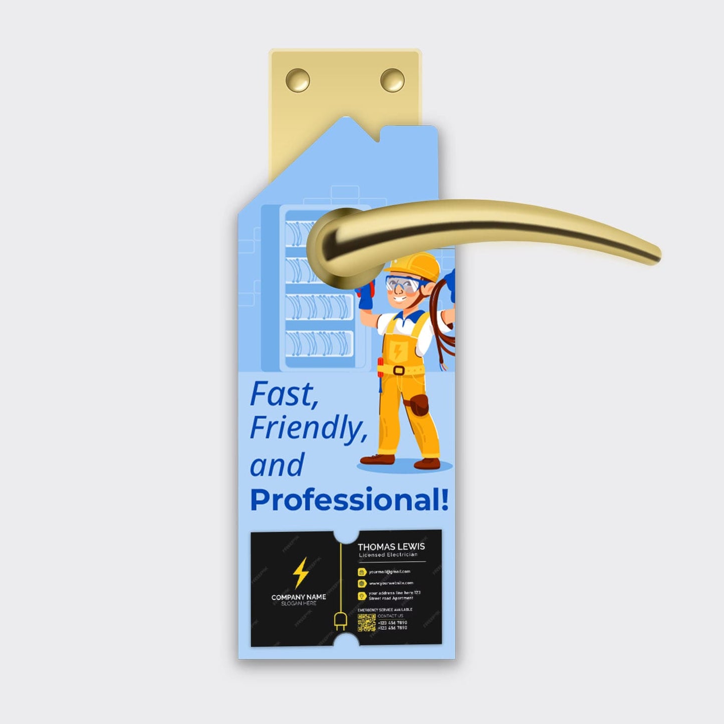 Electrician Services Door Hanger