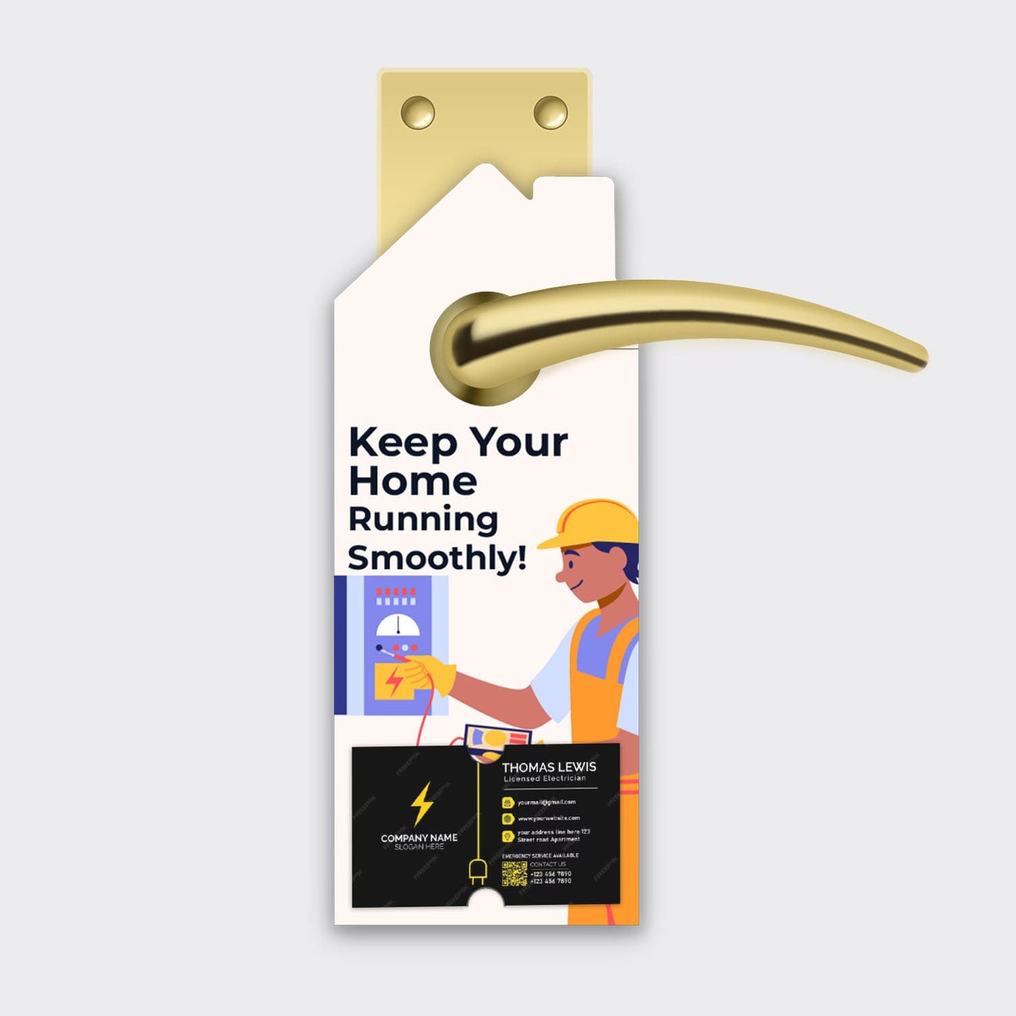 Electrician Services Door Hanger