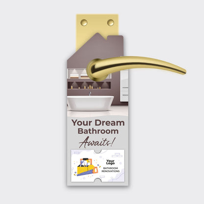 Bathroom Remodel Services Door Hanger
