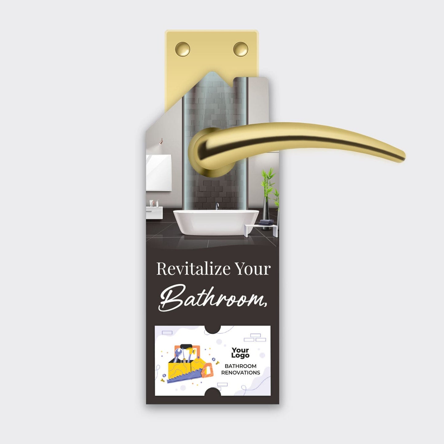 Bathroom Remodel Services Door Hanger