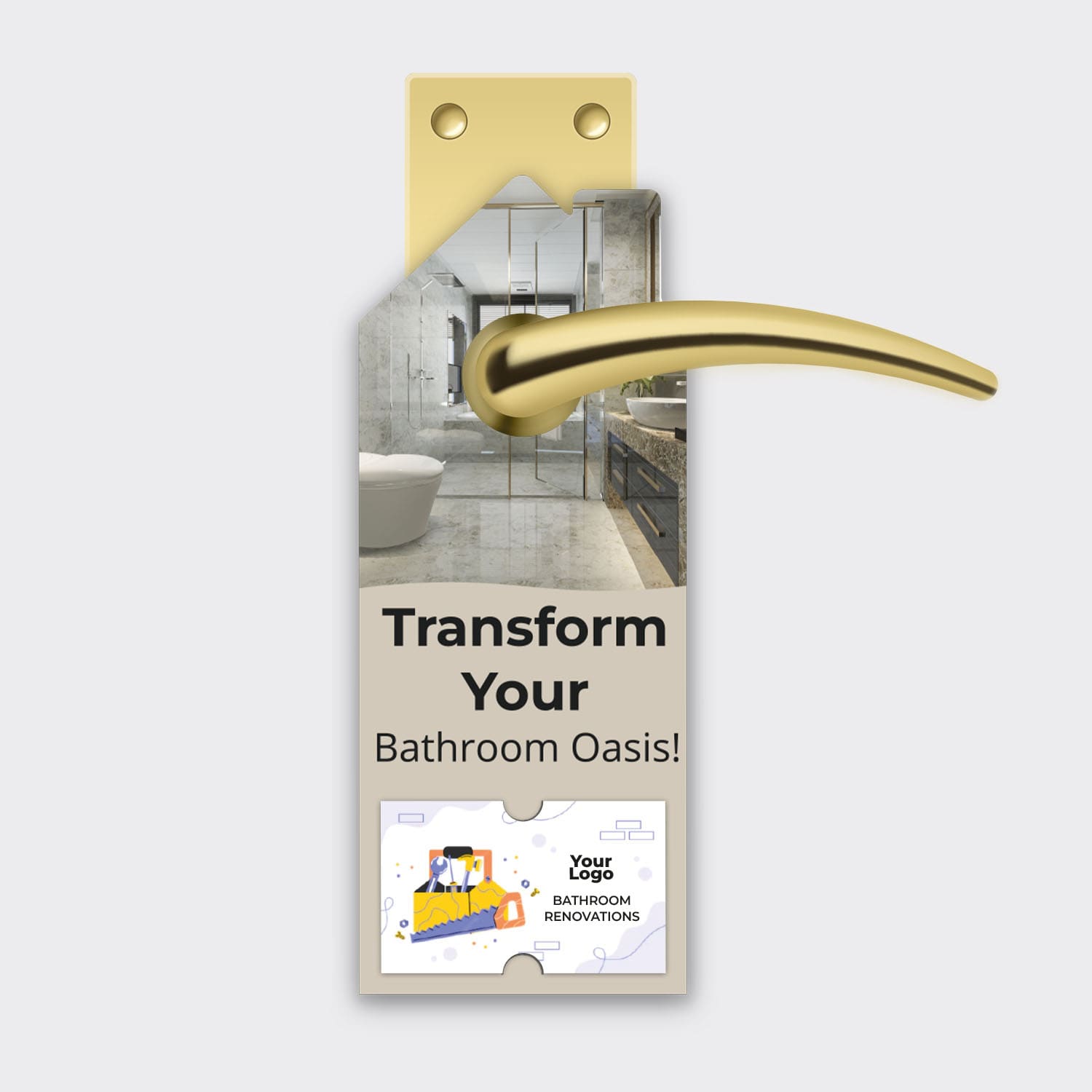Bathroom Remodel Services Door Hanger