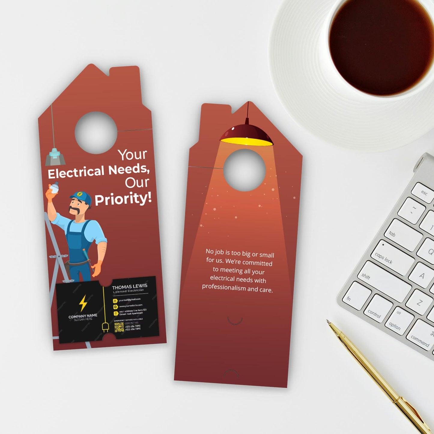 Electrician Services Door Hanger