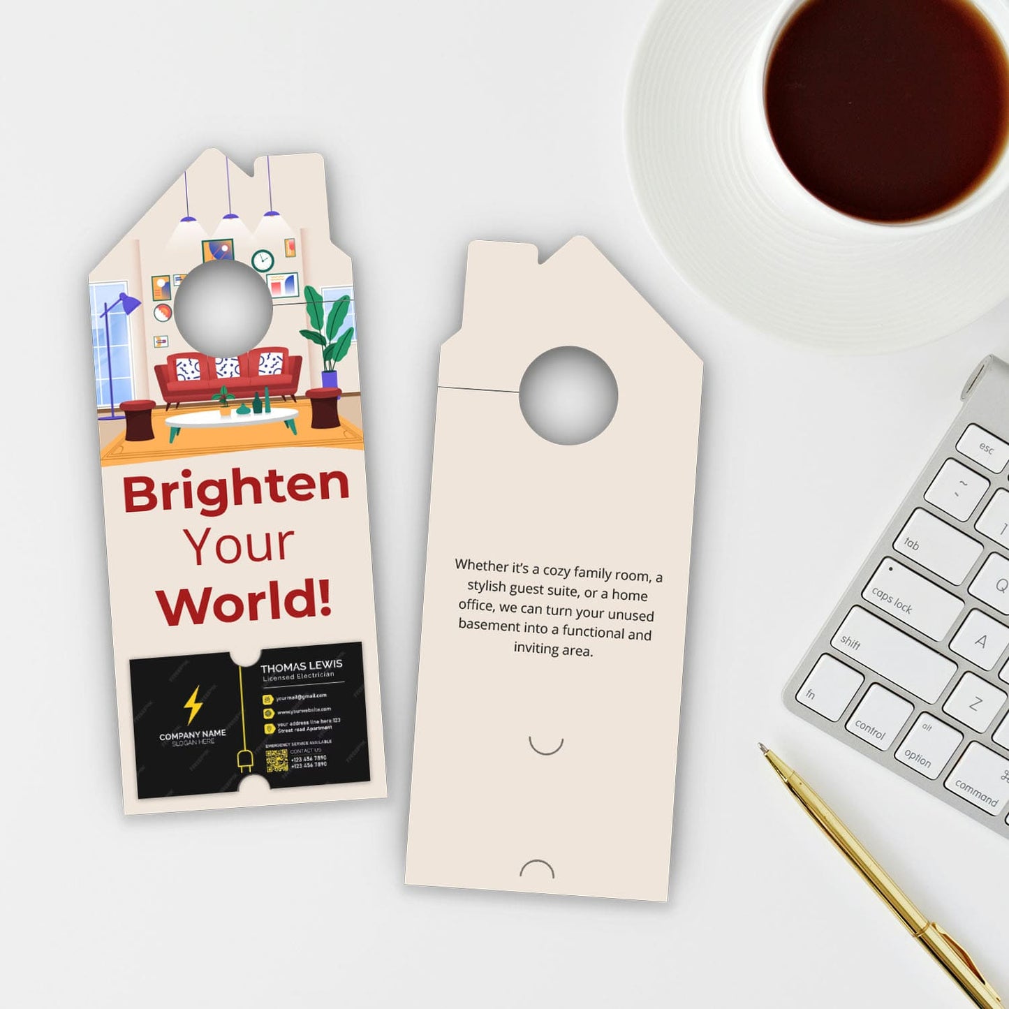 Electrician Services Door Hanger