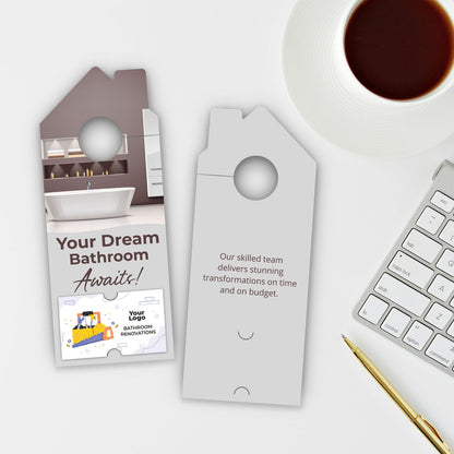Bathroom Remodel Services Door Hanger