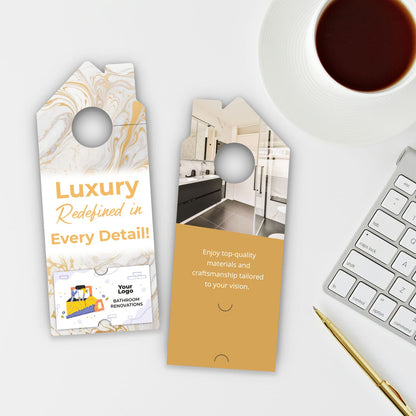 Bathroom Remodel Services Door Hanger
