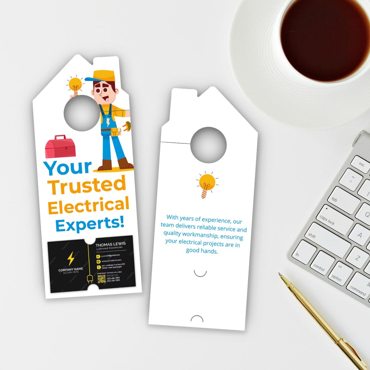 Electrician Services Door Hanger