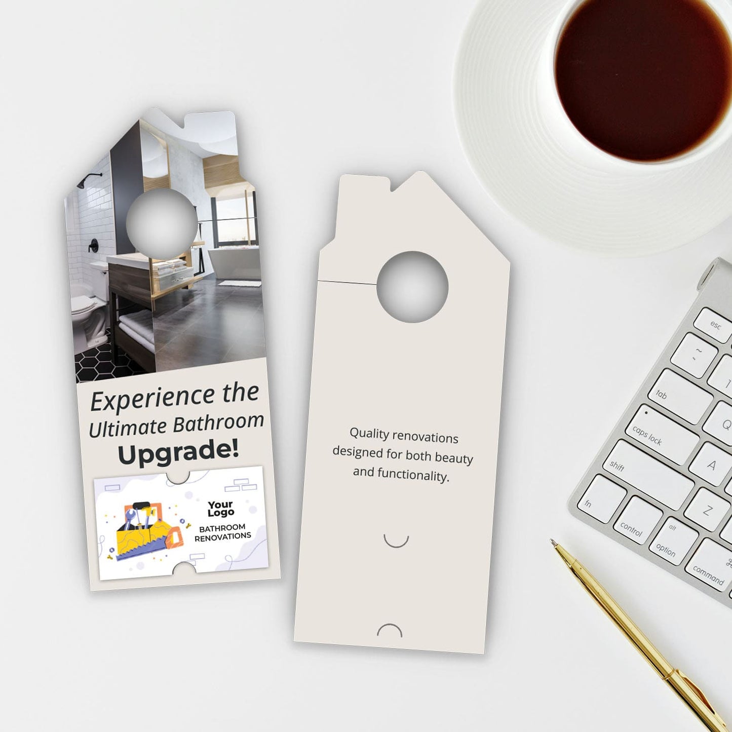 Bathroom Remodel Services Door Hanger