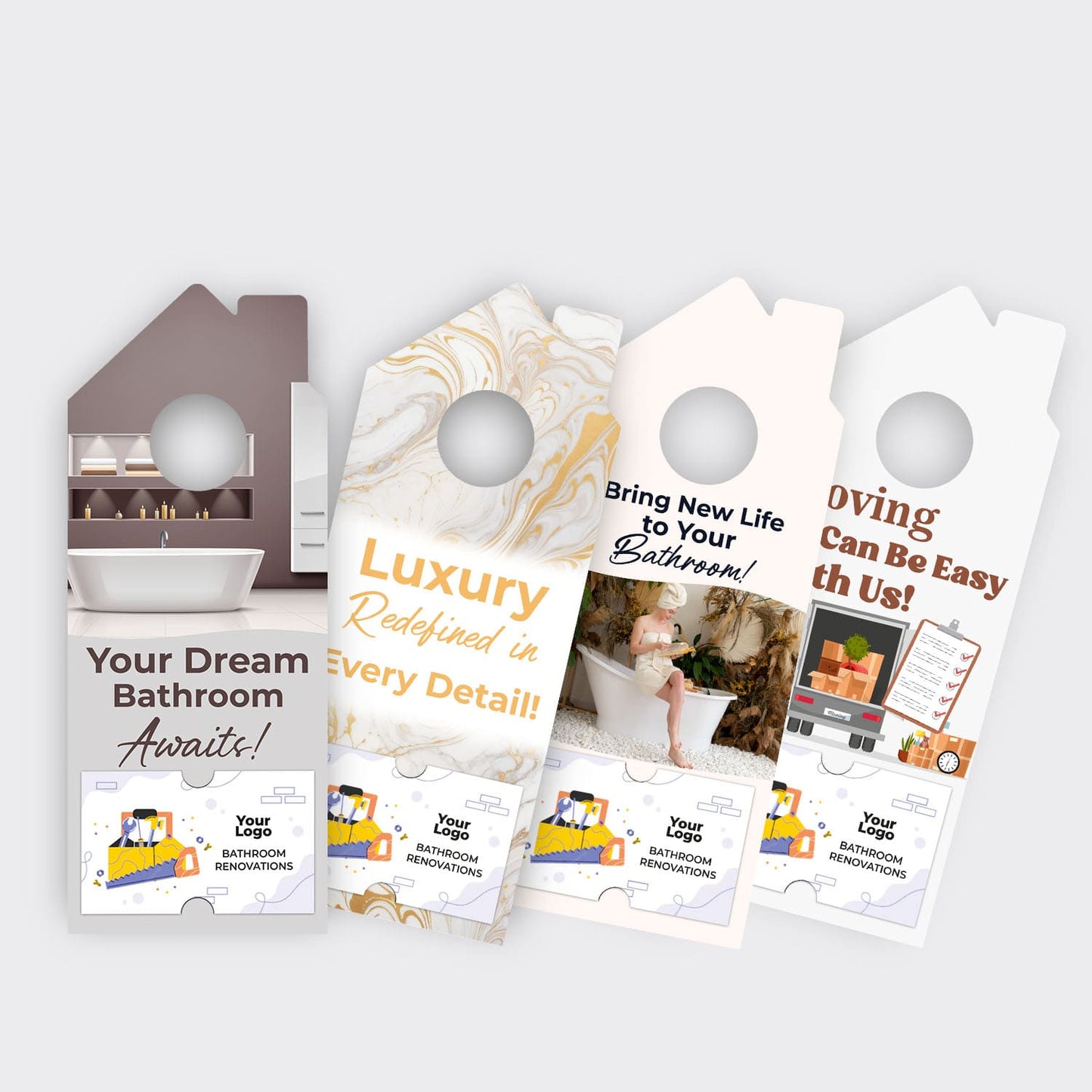 Bathroom Remodel Services Door Hanger