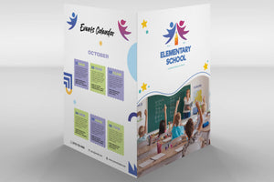 School Presentation Folder, Custom Design With Your Logo. FREE Graphic Design included, Velvet Laminating, school pocket folders