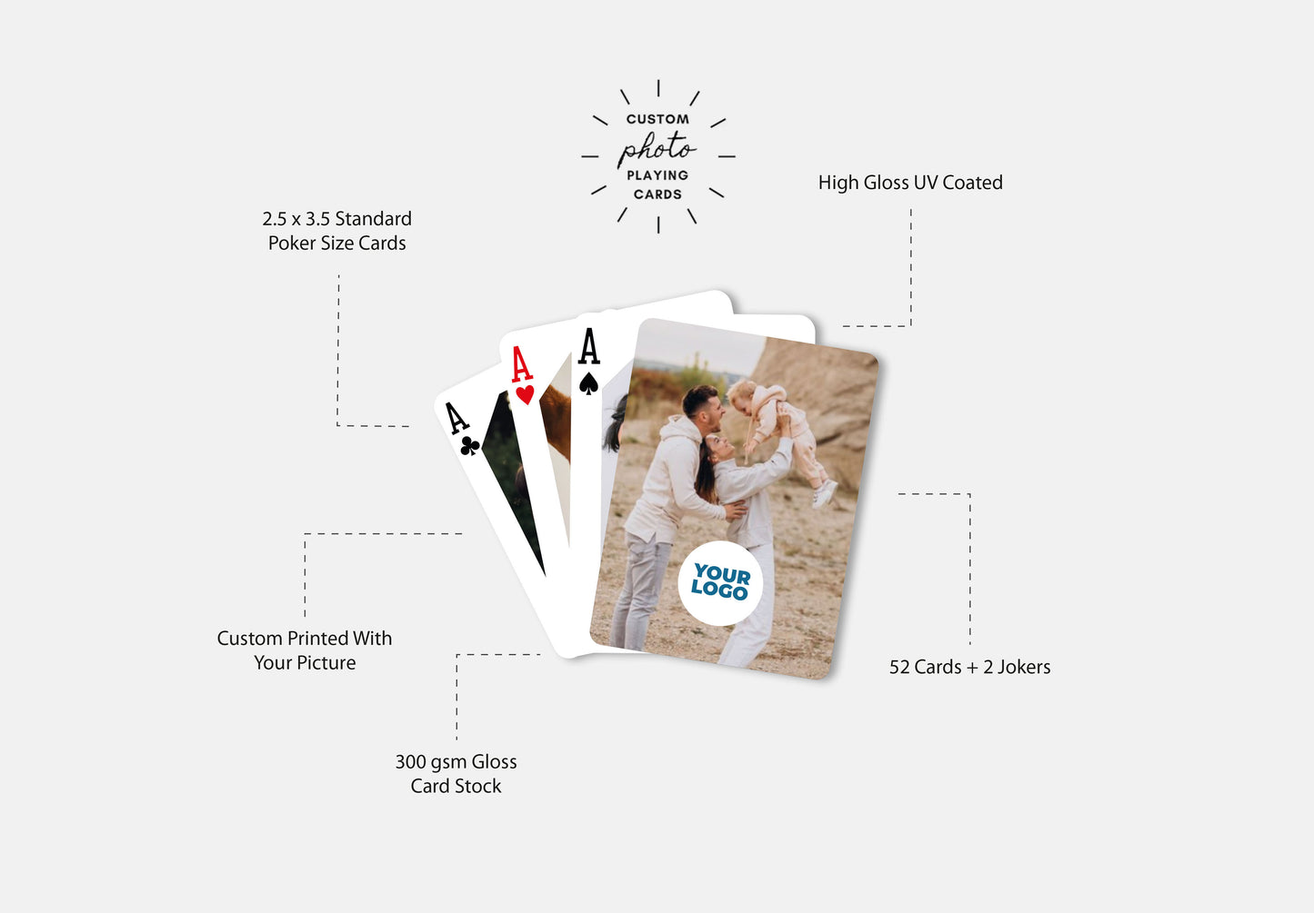 RUSH Custom Photo Playing Cards