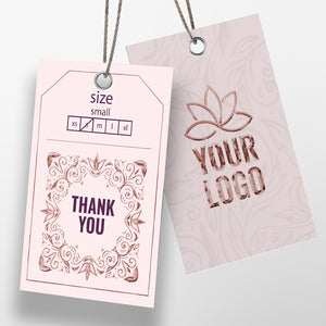 Luxury Custom Hang Tags | Clothing Swing Tags | Hanging Tag | Paper Tags | Clothing Tags | Paper Card stock| Embossed Foil Tags